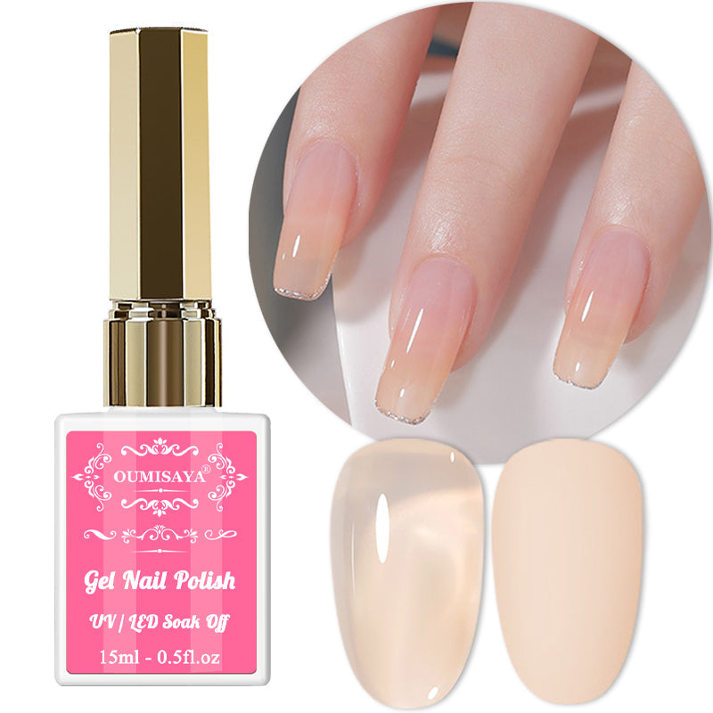 Wholesale Jelly Milky Gel Nail Polish Nude Colors 15ML – Oumisaya