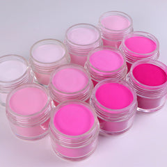 Acrylic Nail Dip Powder Purple Pink Colors