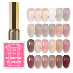 Jelly Milky Gel Nail Polish Nude Colors 15ML