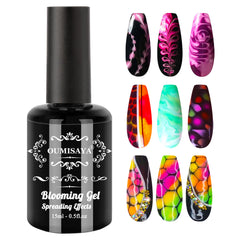 Clear Blooming Gel Nail Polish for Spreading Effect Nail Art Design