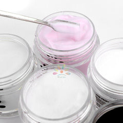 Clear Pink White Acrylic Nail Dip Powder Colors