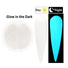 Glow in the dark acrylic dip powder colors white